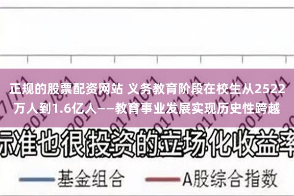 正规的股票配资网站 义务教育阶段在校生从2522万人到1.6亿人——教育事业发展实现历史性跨越