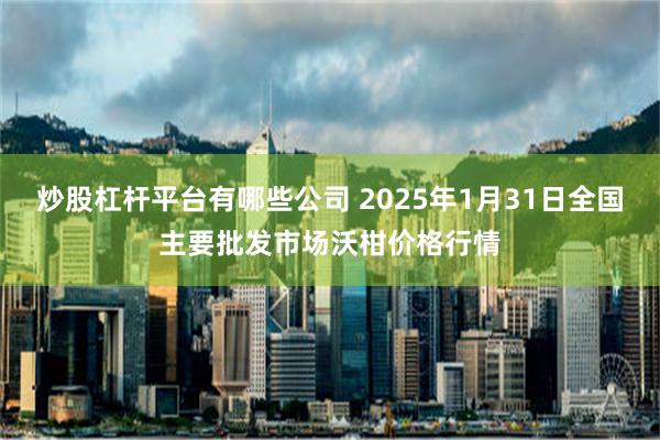 炒股杠杆平台有哪些公司 2025年1月31日全国主要批发市场沃柑价格行情