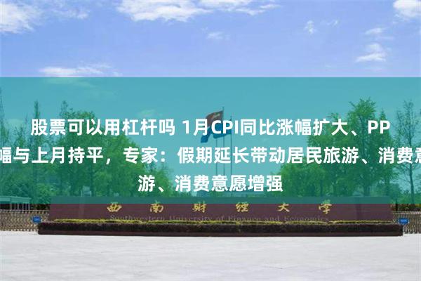 股票可以用杠杆吗 1月CPI同比涨幅扩大、PPI同比降幅与上月持平，专家：假期延长带动居民旅游、消费意愿增强